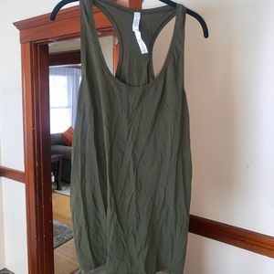 Lululemon dark green lightweight racer back tank top